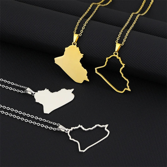 Iraq Map Pendent Necklace